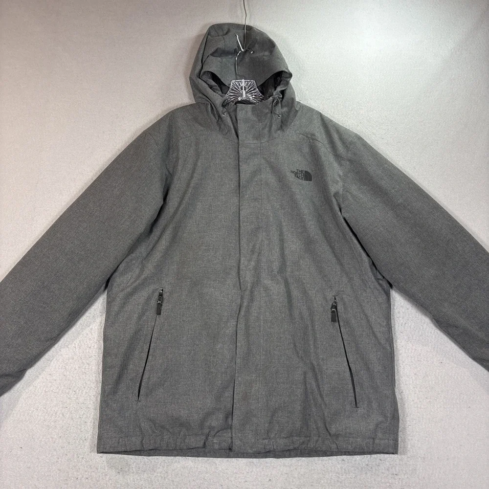 The North Face Inlux Dryvent Waterproof Hooded Insulated Winter Jacket, Grey, XL
